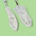 Vintage Italian Silver Plated Cake Server & Knife Set - Holly Flower Design