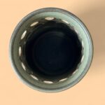 Vintage 1960s Jersey Pottery Vase, Mid Century Stoneware Porthole Pot