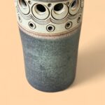Vintage 1960s Jersey Pottery Vase, Mid Century Stoneware Porthole Pot