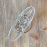 Vintage 1960s Crystal Fan Vase, Small Webb Corbett Art Deco Style Posy Vase