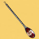 Vintage Hand Painted Canal Art Spoon, Traditional Bargeware Folk Art Decor