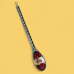 Vintage Hand Painted Canal Art Spoon, Traditional Bargeware Folk Art Decor
