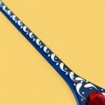 Vintage Hand Painted Canal Art Spoon, Traditional Bargeware Folk Art Decor