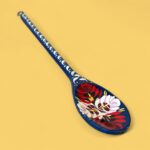 Vintage Hand Painted Canal Art Spoon, Traditional Bargeware Folk Art Decor