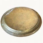 Antique Hand-Engraved Brass Tray, Islamic Indian Persian Style, Boho Home Decor