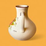 Vintage S. Mora Spanish Studio Pottery Jug, Hand Painted Folk Art Ceramic Vase