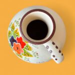 Vintage S. Mora Spanish Studio Pottery Jug, Hand Painted Folk Art Ceramic Vase