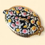 Vintage ELPA Alcobaça Tureen Set, Portuguese Majolica, Black & Gold Floral
