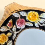 Vintage ELPA Alcobaça Tureen Set, Portuguese Majolica, Black & Gold Floral
