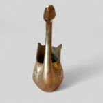 Vintage Brass Swan Planter, Mid Century Boho Desk Tidy, Made in India Ornament