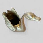 Vintage Brass Swan Planter, Mid Century Boho Desk Tidy, Made in India Ornament