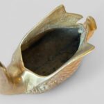 Vintage Brass Swan Planter, Mid Century Boho Desk Tidy, Made in India Ornament
