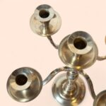 Large 5-Arm Gold Candelabra, Traditional Metal Candlestick Holder, Table Centrepiece