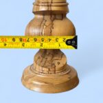 Vintage Spalted Wood Candlestick Pair, Handmade Rustic Barley Twist Taper Holders