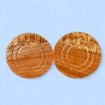Vintage Spalted Wood Candlestick Pair, Handmade Rustic Barley Twist Taper Holders