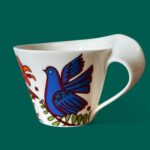 Villeroy & Boch Acapulco New Wave Mug, Large Cafe Au Lait Cup, Retro Bird China
