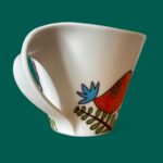 Villeroy & Boch Acapulco New Wave Mug, Large Cafe Au Lait Cup, Retro Bird China