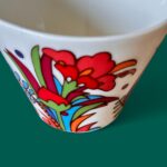 Villeroy & Boch Acapulco New Wave Mug, Large Cafe Au Lait Cup, Retro Bird China