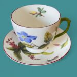 Royal Collection Botanical Teacup & Saucer, Chelsea Fine Bone China, Made in England