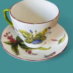 Royal Collection Botanical Teacup & Saucer, Chelsea Fine Bone China, Made in England