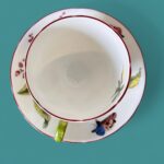 Royal Collection Botanical Teacup & Saucer, Chelsea Fine Bone China, Made in England