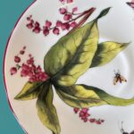 Royal Collection Botanical Teacup & Saucer, Chelsea Fine Bone China, Made in England