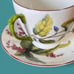 Royal Collection Botanical Teacup & Saucer, Chelsea Fine Bone China, Made in England