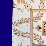 Antique Minton Victorian Tiles, 1891 Floral Transferware, Set of 5, Yellow