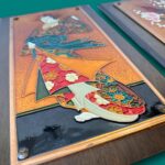 Vintage 1970s Greek Copper Enamel Wall Art, AETHRA Pair, Chinoiserie Plaques