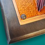 Vintage 1970s Greek Copper Enamel Wall Art, AETHRA Pair, Chinoiserie Plaques