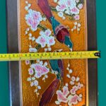 Vintage 1970s Greek Copper Enamel Wall Art, AETHRA Pair, Chinoiserie Plaques