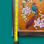 Vintage 1970s Greek Copper Enamel Wall Art, AETHRA Pair, Chinoiserie Plaques