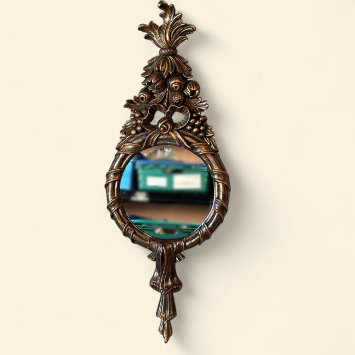 Vintage Euromarchi Gilt Mirror, Italian Rococo Style, Ornate Fruit & Leaf Frame