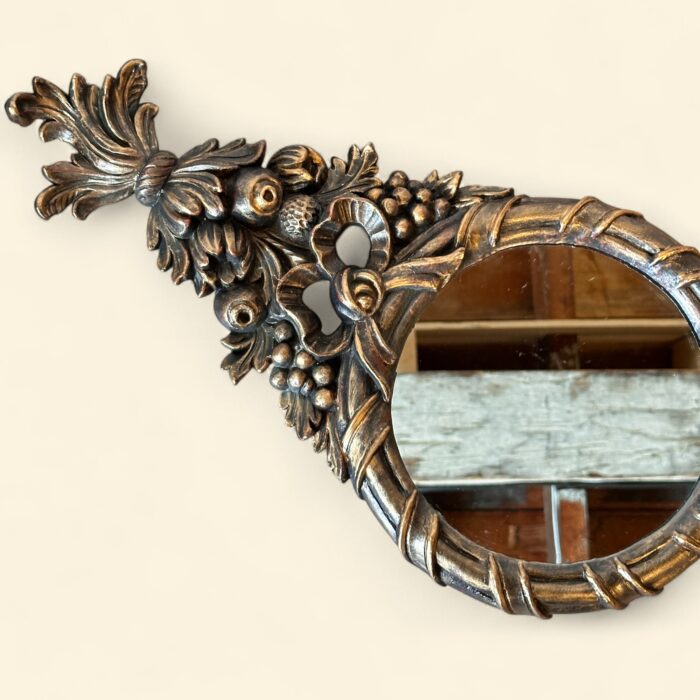 Vintage Euromarchi Gilt Mirror, Italian Rococo Style, Ornate Fruit & Leaf Frame