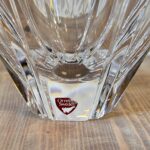 Orrefors Orion Crystal Bowl, Lars Hellsten Signed 80s Swedish Glass Votive Holder