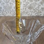 Orrefors Orion Crystal Bowl, Lars Hellsten Signed 80s Swedish Glass Votive Holder