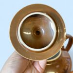 Vintage Art Deco Apilco Teapot, French Brown Porcelain Side Handle Bistrot Pot