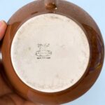 Vintage Art Deco Apilco Teapot, French Brown Porcelain Side Handle Bistrot Pot
