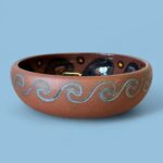 Vintage Peruvian Terracotta Bowl, Signed APU Yawarmaky Cusco, Tribal Folk Art