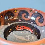 Vintage Peruvian Terracotta Bowl, Signed APU Yawarmaky Cusco, Tribal Folk Art