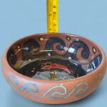 Vintage Peruvian Terracotta Bowl, Signed APU Yawarmaky Cusco, Tribal Folk Art
