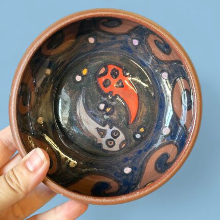 Vintage Peruvian Terracotta Bowl, Signed APU Yawarmaky Cusco, Tribal Folk Art