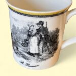 Pair Villeroy & Boch Audun Mugs, Chasse & Ferme Fine China, Vintage German Cups
