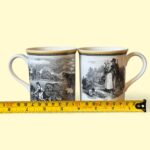 Pair Villeroy & Boch Audun Mugs, Chasse & Ferme Fine China, Vintage German Cups