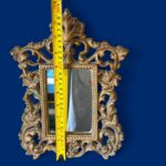 Vintage Ornate Gold Gilt Mirror, Rococo Style Tabletop Vanity, Hollywood Regency