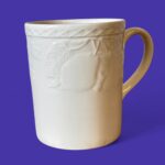 Vintage Franciscan Country Fayre Mug, 1980s Embossed Fruit, English Earthenware