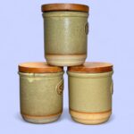 Vintage Madrigal Stoneware Tea Sugar Coffee Canisters | 1960s UK Kitchen Jars