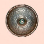 Vintage Persian Qalam Zani Engraved Copper Bowl, Lidded Pot, Boho Home Decor