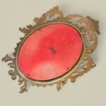 Vintage Italian Baroque Gilt Mirror, Ornate Oval Gold Frame, 1970s Rococo Decor