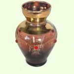 Set of 3 Vintage Miniature Glass Vases, Bohemian & Venetian Gold Gilt Bud Vases